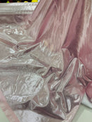 Foil Metallic Spandex Fabric - Light Pink - Shiny Metallic Foil Spandex Fabric by Yard
