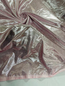 Foil Metallic Spandex Fabric - Light Pink - Shiny Metallic Foil Spandex Fabric by Yard