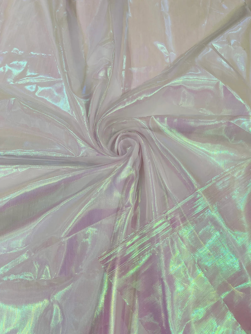 Pearl Iridescent Organza - Light Pink - 58" Sheer Organza Fabric for Fashion, Decor, Craft By Yard