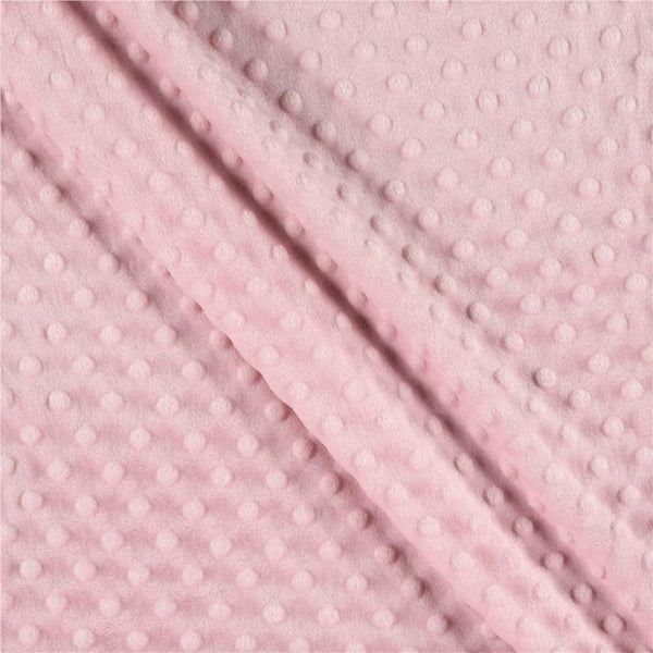 Minky Dimple Dot Fabric - Light Pink - Soft Cuddle Minky Dot Fabric 58/59" by the Yard