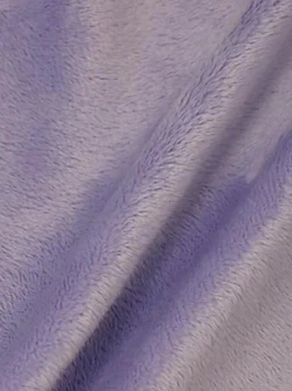Minky Fur 3.mm Pile Fabric - Lilac - 60" Soft Blanket Minky Fabric by the Yard