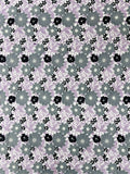 Multi-Color Guipure Lace Design Fabric - Lilac/Silver/Black - Floral Lace Fabric by Yard