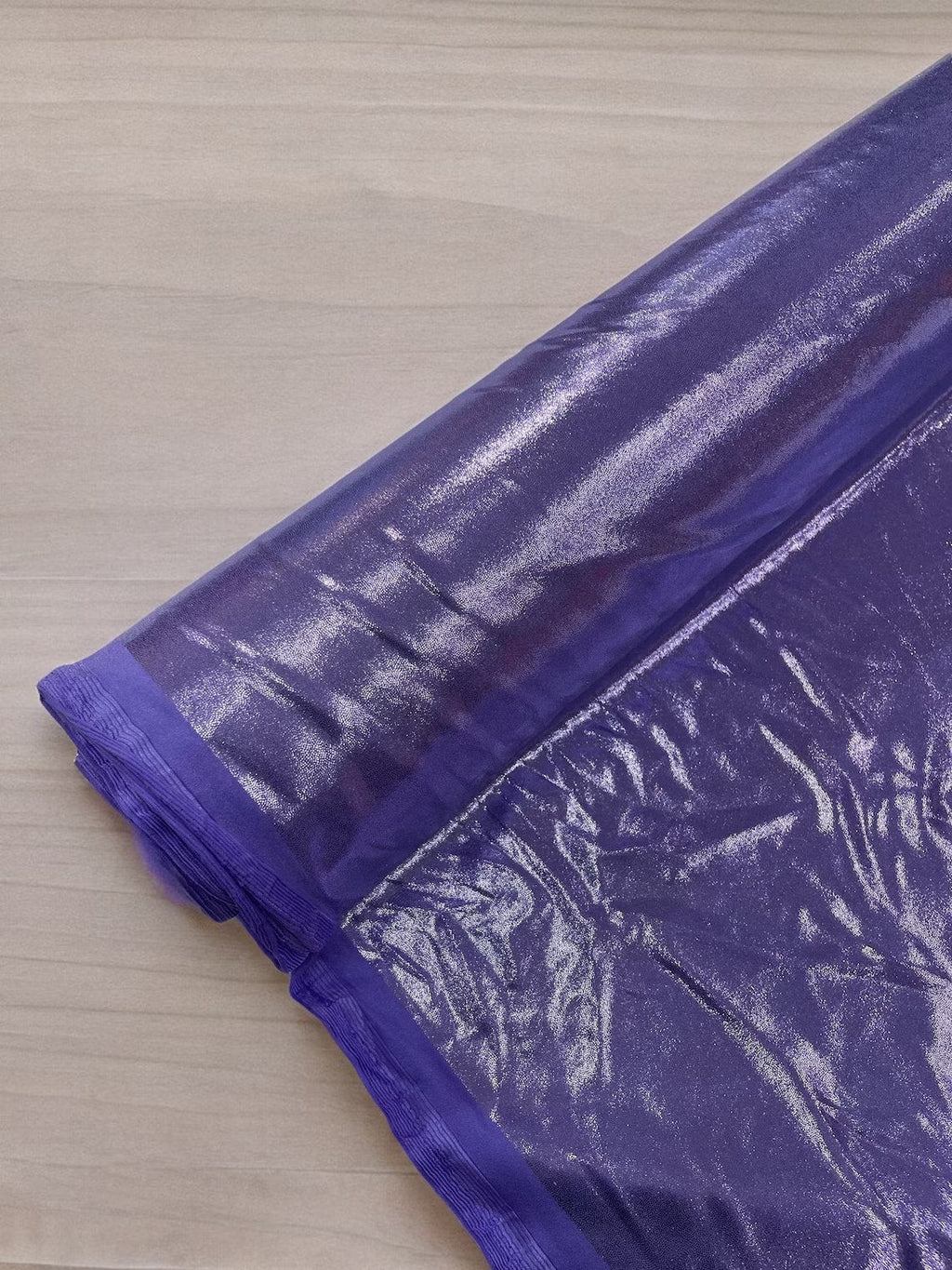 Foil Metallic Spandex Fabric - Lilac - Shiny Metallic Foil Spandex Fabric by Yard