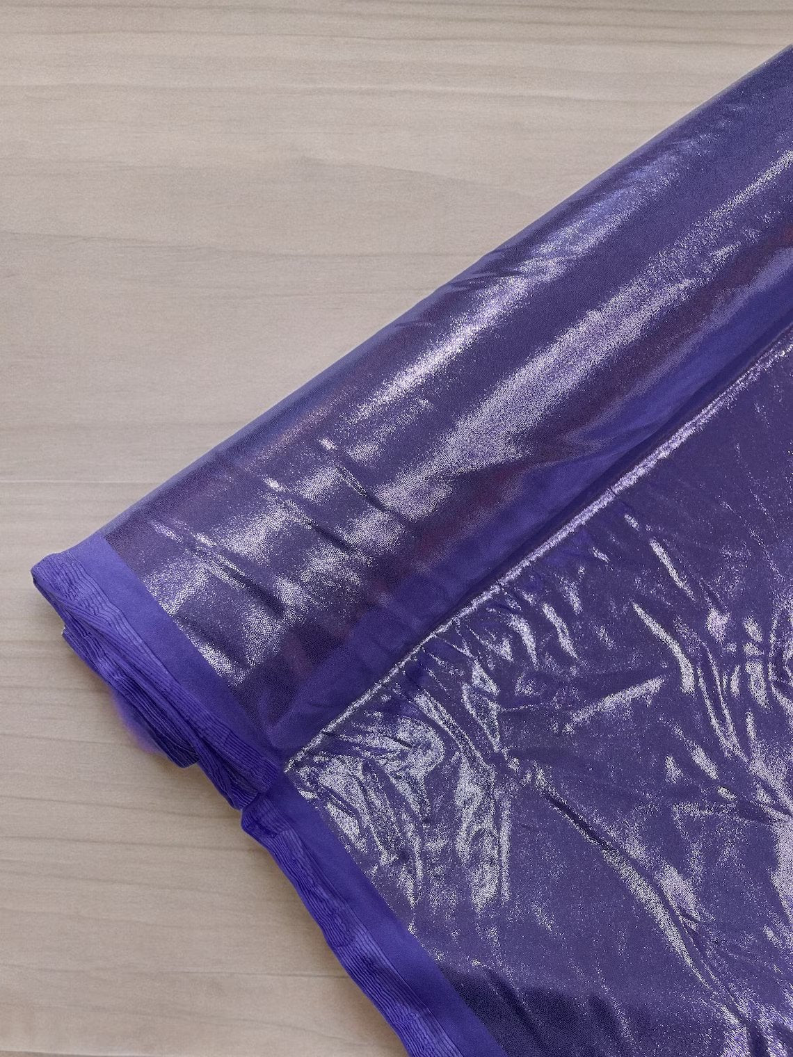 Foil Metallic Spandex Fabric - Lilac - Shiny Metallic Foil Spandex Fabric by Yard