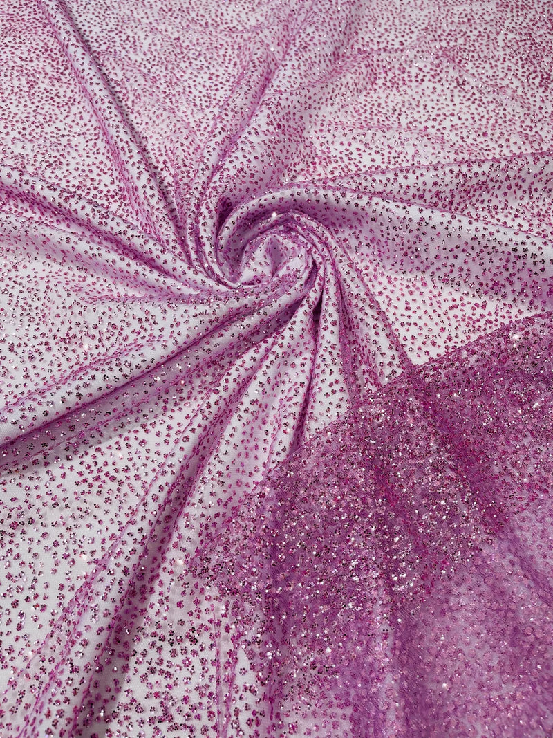Glitter Mesh Sheer Fabric - Lilac - 60" Wide Shiny Glitter Mesh Fabric Sold By The Yard