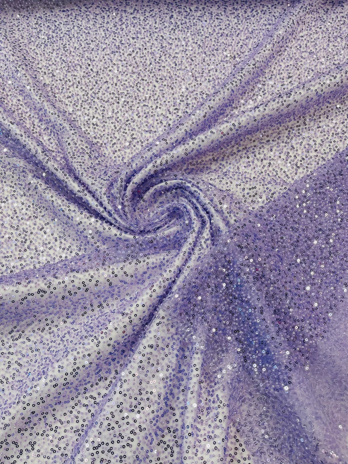 3D Beaded Lace Fabric - Lilac - Heavy Embroidery Handmade Lace, Beaded Fabric By Yard