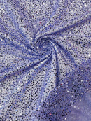 Pearl Sequins Bead Fabric - Lilac - Small Beads and Sequins Embroidered on Lace By Yard