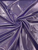 Foil Metallic Spandex Fabric - Lilac - Shiny Metallic Foil Spandex Fabric by Yard
