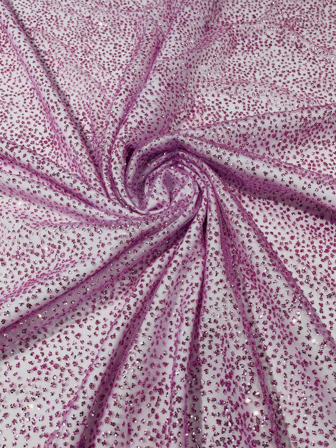 Glitter Mesh Sheer Fabric - Lilac - 60" Wide Shiny Glitter Mesh Fabric Sold By The Yard
