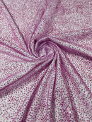 Glitter Mesh Sheer Fabric - Lilac - 60" Wide Shiny Glitter Mesh Fabric Sold By The Yard