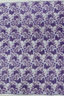 Butterfly Swirl Lace Fabric - Lilac - Metallic Sequins Design on Lace Fabric By Yard