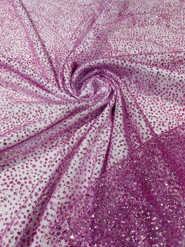 Glitter Mesh Sheer Fabric - Lilac - 60" Wide Shiny Glitter Mesh Fabric Sold By The Yard