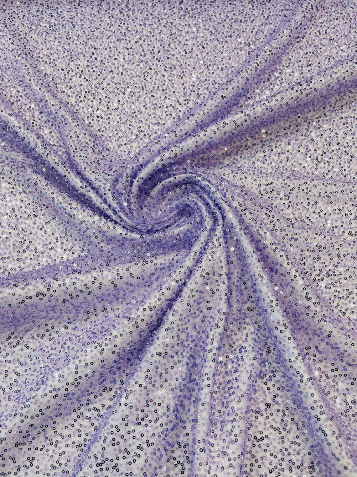 3D Beaded Lace Fabric - Lilac - Heavy Embroidery Handmade Lace, Beaded Fabric By Yard
