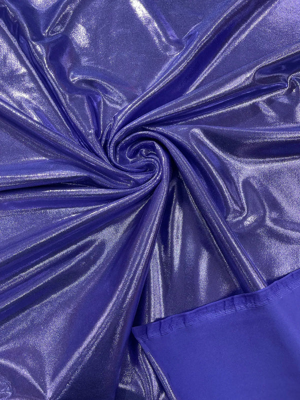 Foil Metallic Spandex Fabric - Lilac - Shiny Metallic Foil Spandex Fabric by Yard