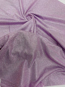 Shimmer Glitter Fabric - Lilac - Luxury Sparkle Stretch Solid Fabric Sold By Yard