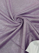Shimmer Glitter Fabric - Lilac - Luxury Sparkle Stretch Solid Fabric Sold By Yard