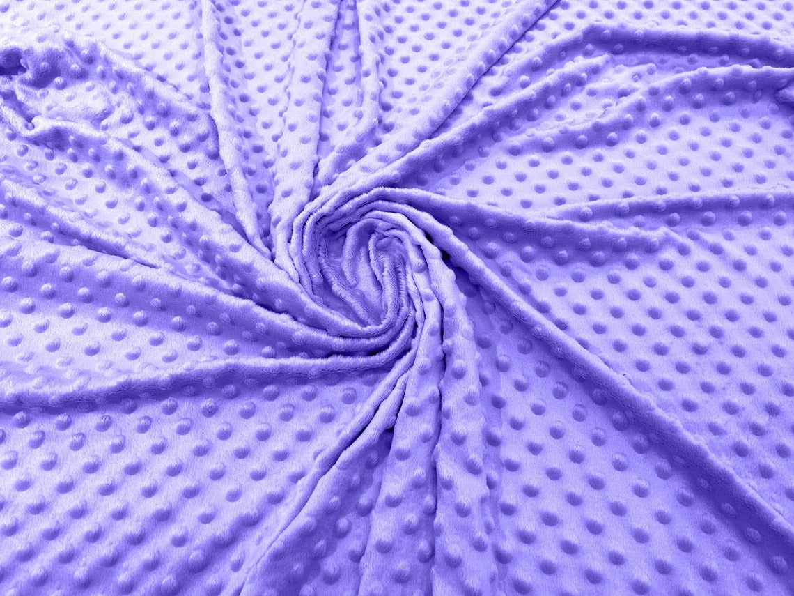 60" Minky Fur 3.mm Pile Fabric - Soft Blanket Minky Dot Fabric by the Yard (Pick Color)