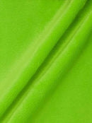 Minky Fur 3.mm Pile Fabric - Lime Green - 60" Soft Blanket Minky Fabric by the Yard