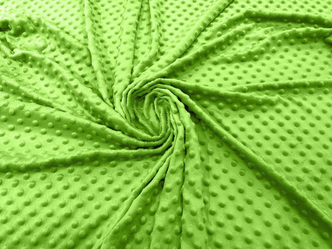 60" Minky Fur 3.mm Pile Fabric - Soft Blanket Minky Dot Fabric by the Yard (Pick Color)