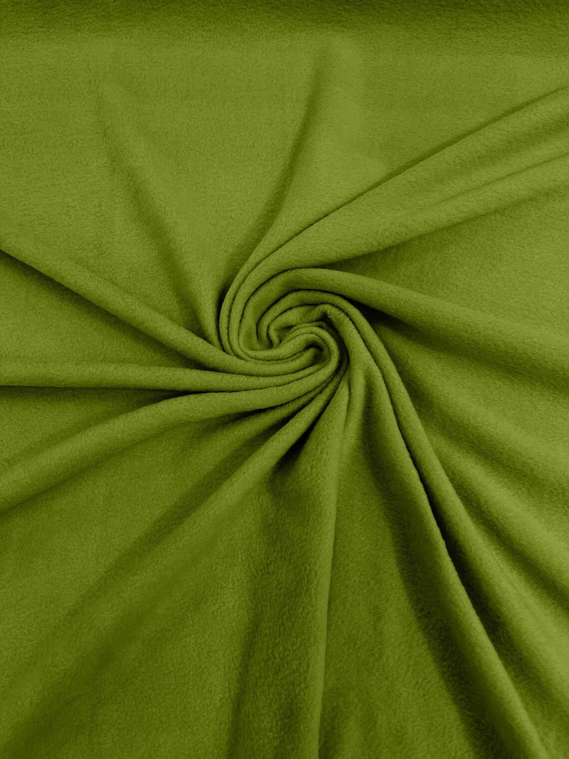 58" Soft Solid Polar Fleece Fabric - Lime Green - Anti-Pill Soft Polar Fleece Fabric Sold by Yard