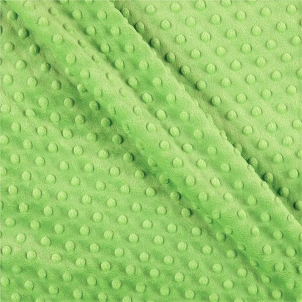Minky Dimple Dot Fabric - Lime - Soft Cuddle Minky Dot Fabric 58/59" by the Yard