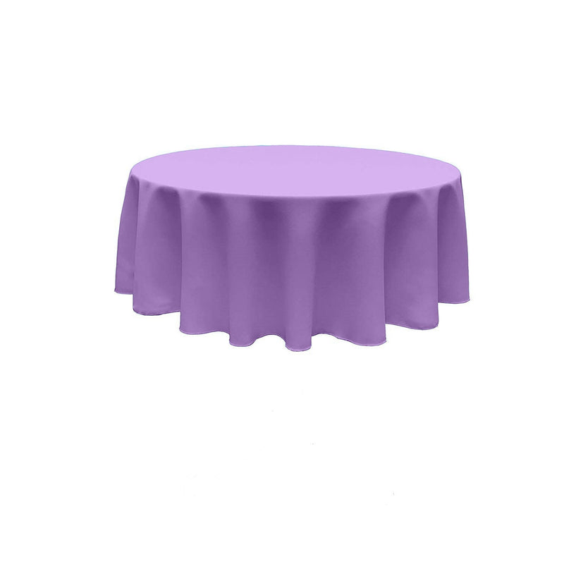 96" Round Tablecloth - Solid Polyester Round Full Table Cover Available in Different Colors