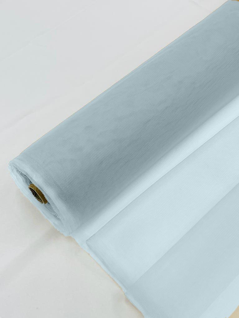 Illusion Mesh Sheer Fabric - Light Blue - 60" Wide Illusion Mesh Fabric Sold By The Yard