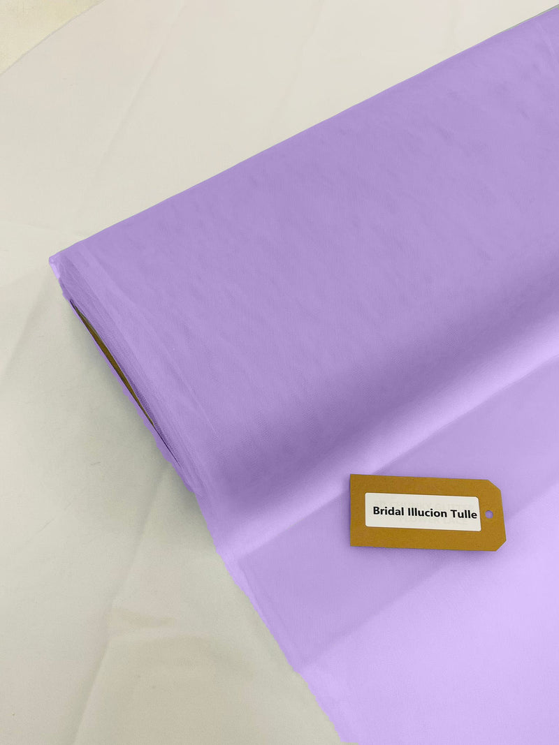 108" Tulle Illusion Fabric - Light Lavender - Premium Tulle Polyester Fabric Sold By Roll of 50 Yards