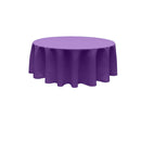84" Round Tablecloth - Solid Polyester Round Full Table Cover Available in Different Colors