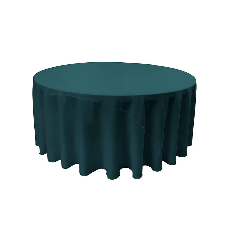 72" Round Drape Solid Tablecloth - Round Full Table Cover 3 Part Stitched Available in 84 Colors