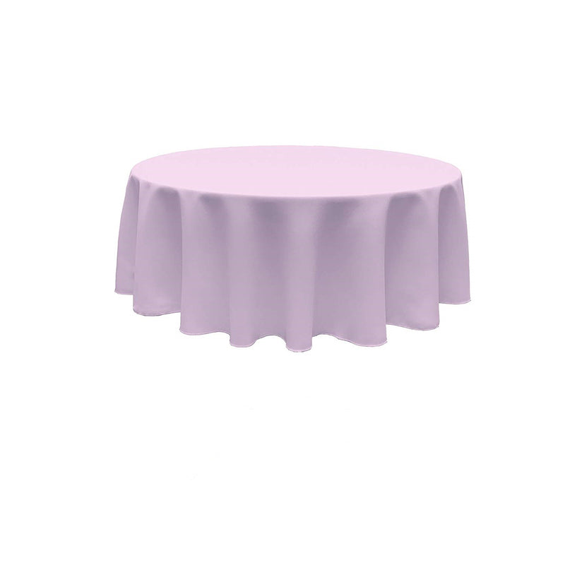 72" Round Tablecloth - Solid Polyester Round Full Table Cover Available in Different Colors
