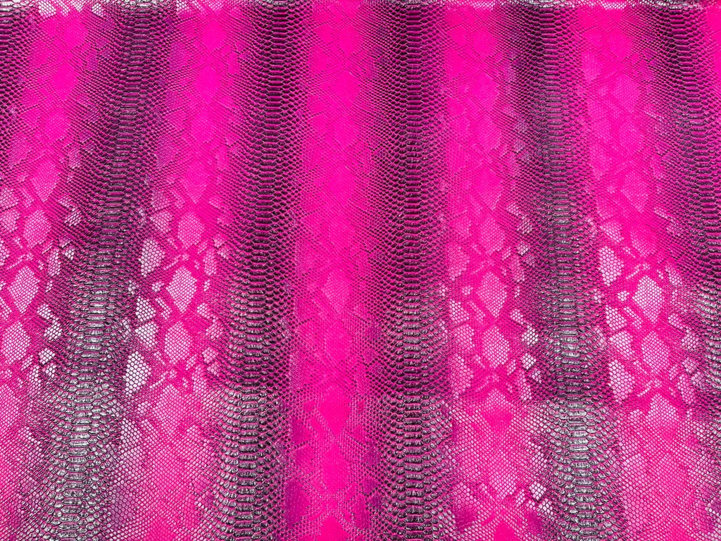 Viper Snake Embossed Vinyl Leather Fabric - 11 COLORS - 52" Sold By The Yard