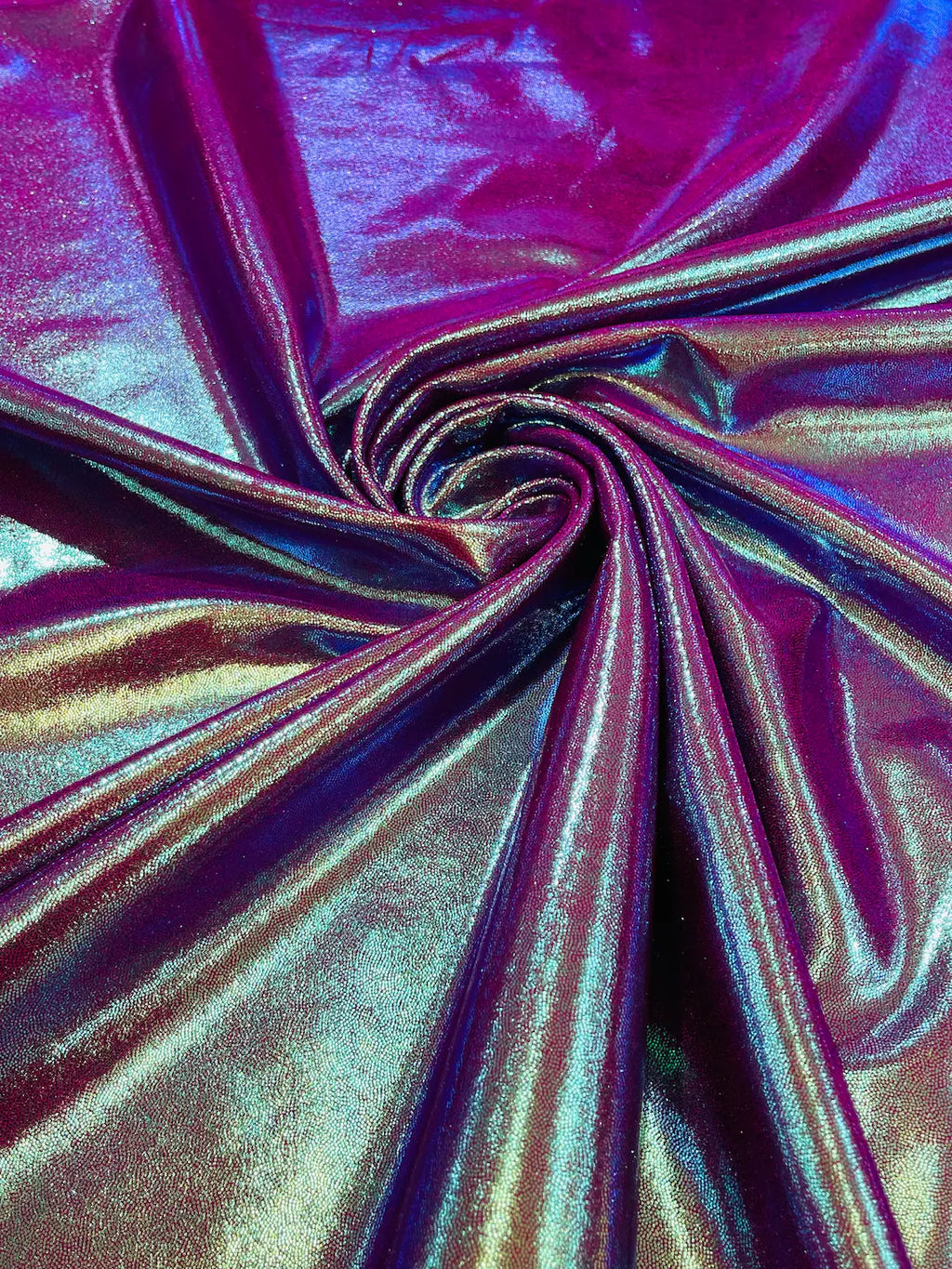 Mystique Foil Fabric - Magenta - 58/60 4 Way Stretch Iridescent Foggy