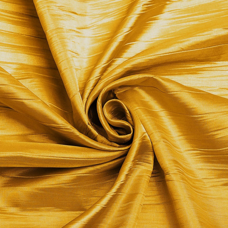54" Crushed Taffeta Fabric - Mango - Crushed Taffeta Creased Fabric Sold by The Yard