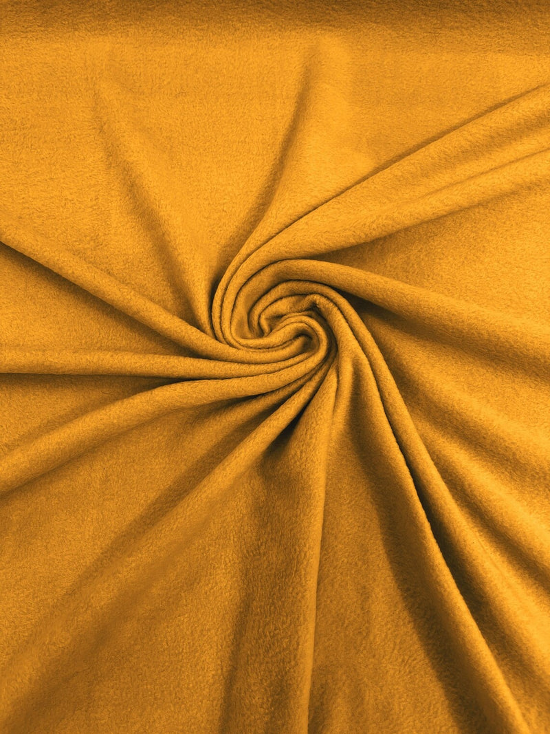 58" Soft Solid Polar Fleece Fabric - Mango - Anti-Pill Soft Polar Fleece Fabric Sold by Yard