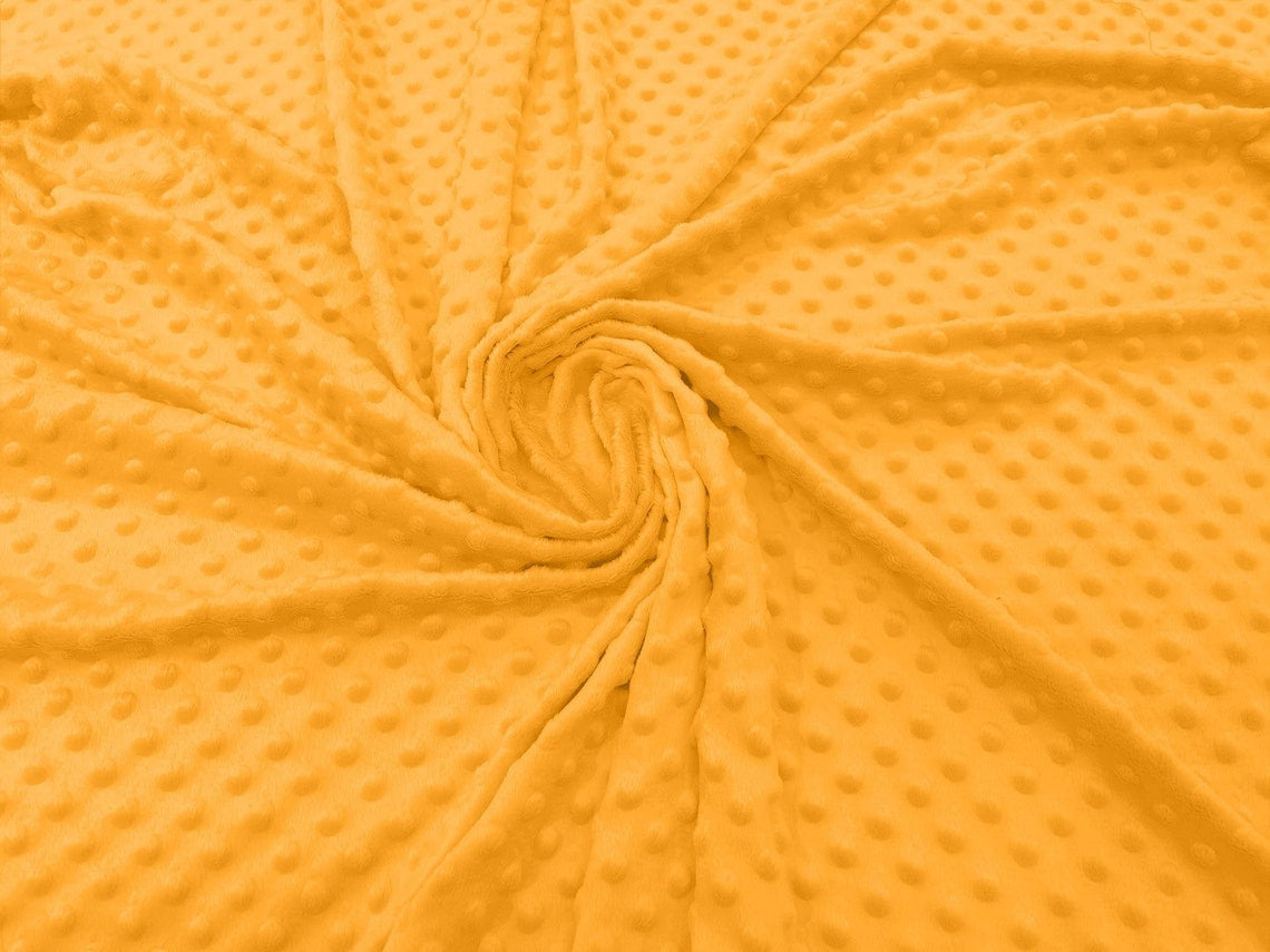 60" Minky Fur 3.mm Pile Fabric - Soft Blanket Minky Dot Fabric by the Yard (Pick Color)