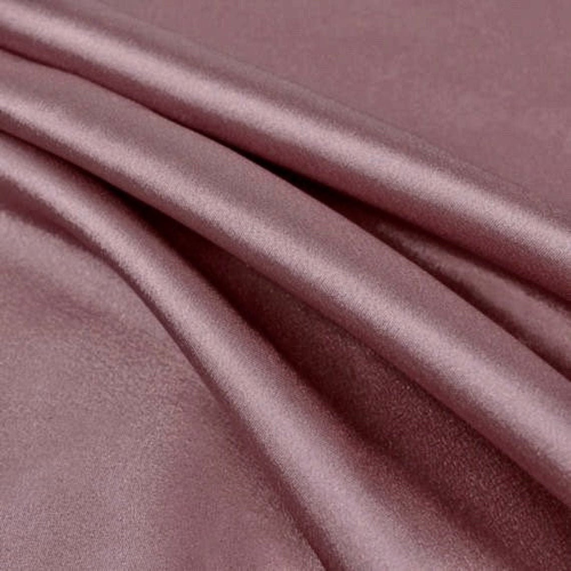 58/59" Satin Fabric Matte L'Amour - Mauve - (Peau de Soie) Duchess Dress Satin Fabric By The Yard
