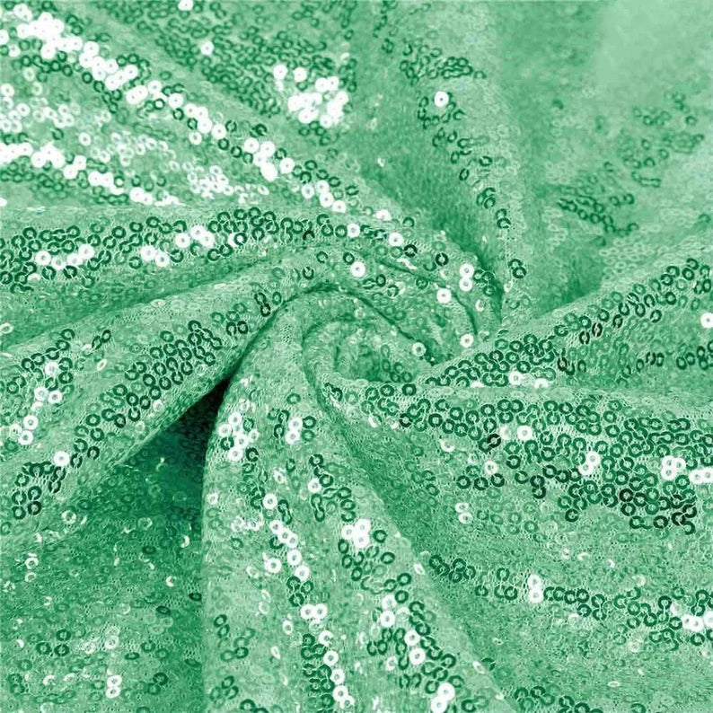 Mini Glitz Sequins - Shiny Sequins Embroidered on Mesh Fabric - Pick Color - 30 Yard Roll