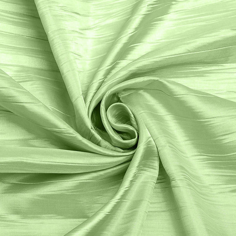 54" Crushed Taffeta Fabric - Mint - Crushed Taffeta Creased Fabric Sold by The Yard