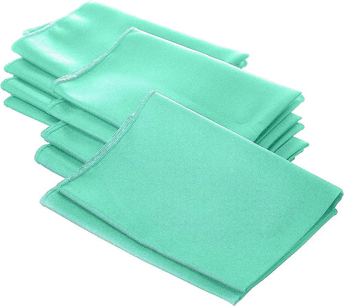 18" x 18" Polyester Poplin Napkins - Mint  - Solid Rectangular Polyester Napkins