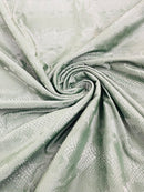 Snake Skin Spandex Fabric - Forest Green - Matte Snake Print Stretch Costume, Legging Fabric By Yard