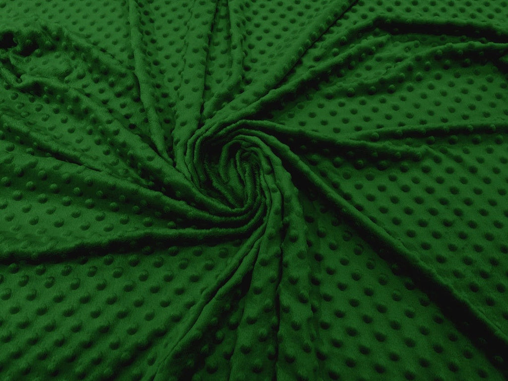 60" Minky Fur 3.mm Pile Fabric - Soft Blanket Minky Dot Fabric by the Yard (Pick Color)