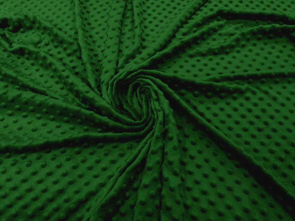 60" Minky Fur 3.mm Pile Fabric - Soft Blanket Minky Dot Fabric by the Yard (Pick Color)