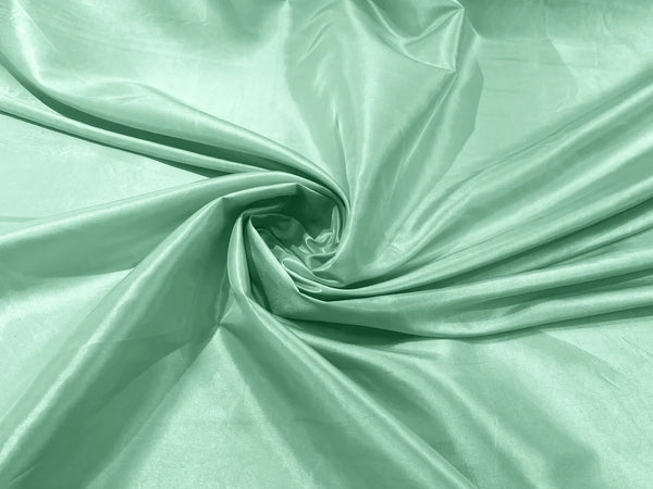 58" Solid Taffeta Fabric - Mint Green - Solid Taffeta Fabric for Fashion / Crafts Sold by Yard