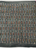 Fancy Gem Jewel Fabric - Multi-Color Iridescent on Black - Geometric Stretch Sequins Design on Mesh By Yard