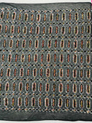 Fancy Gem Jewel Fabric - Multi-Color Iridescent on Black - Geometric Stretch Sequins Design on Mesh By Yard