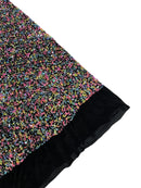 Stretch Velvet Sequins Fabric - Multi-Color on Black - Velvet Sequins 2 Way Stretch 58/60” By Yard