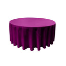 120" Round Drape Solid Tablecloth - Round Full Table Cover 3 Part Stitched Available in 84 Colors