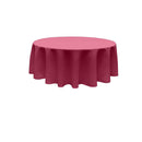 72" Round Tablecloth - Solid Polyester Round Full Table Cover Available in Different Colors
