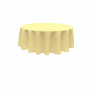 84" Round Tablecloth - Solid Polyester Round Full Table Cover Available in Different Colors